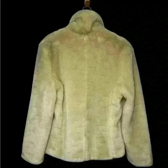 Vintage Liz Claiborne Cream Faux Fur Boho Chic Hippie Coat, size Small - Picture 5 of 9